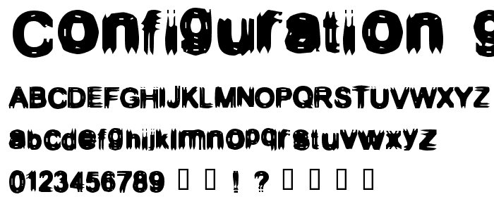 Configuration 9 font